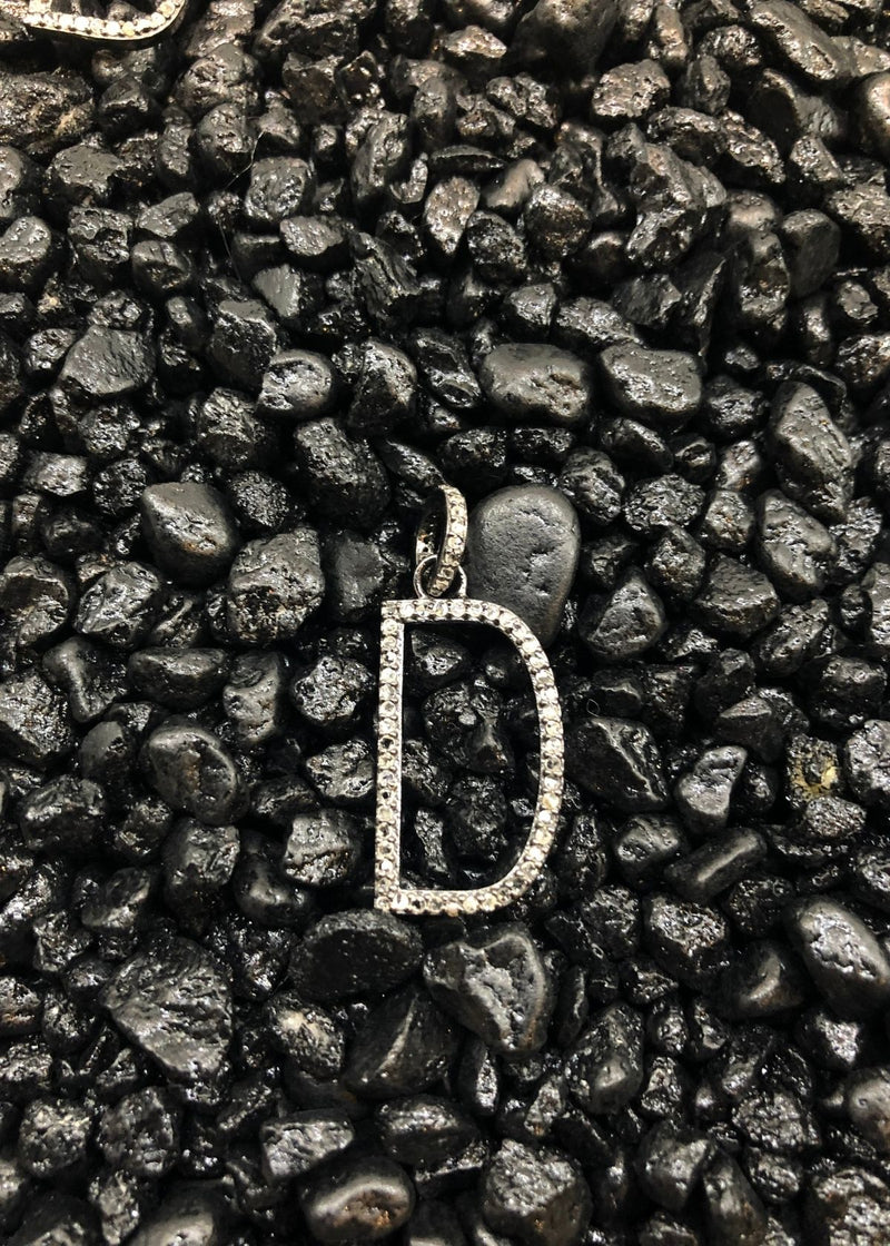 EVERGREEN COLLECTIONS Pavé Diamond Initial Charm