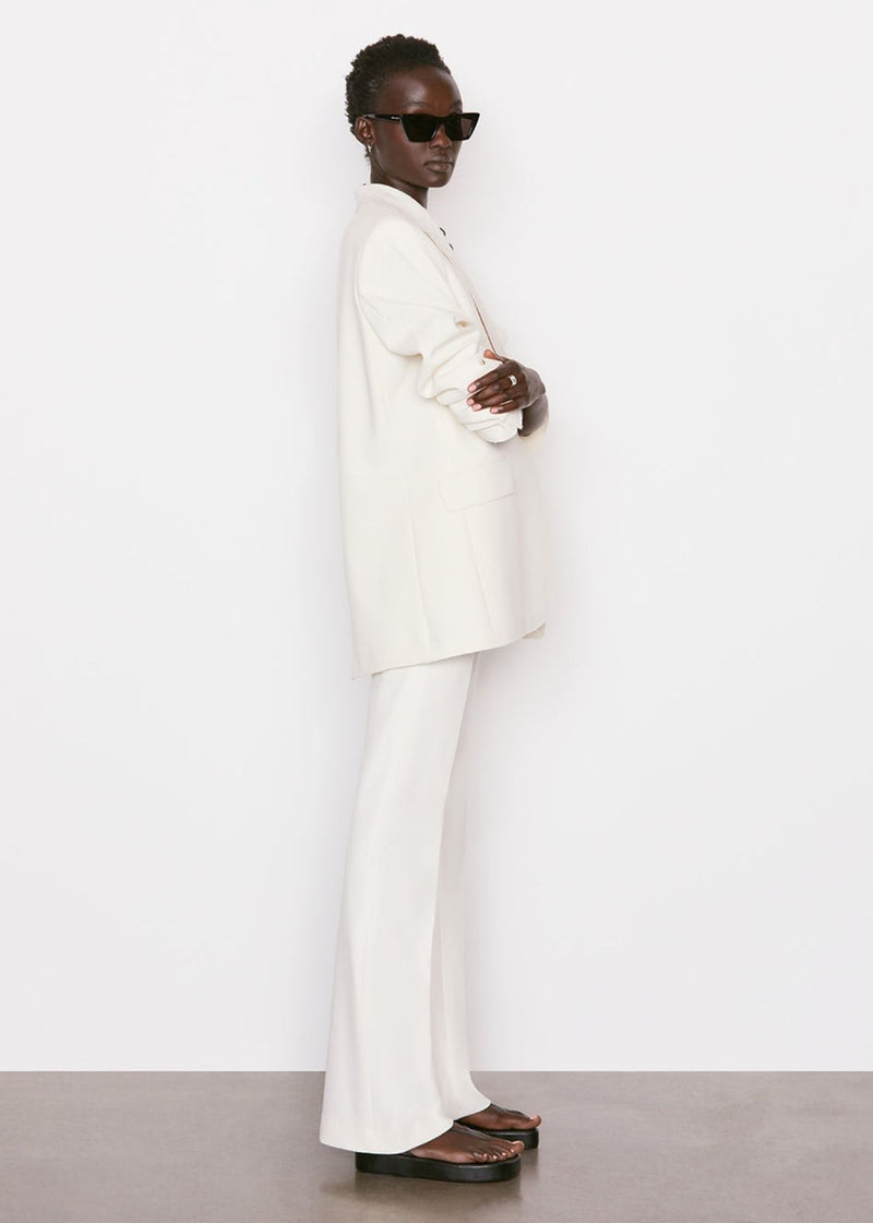 FRAME Le High Flare Trouser in Blanc