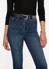 FRAME Le One Crop Mini Bootcut Jean in Hanbury