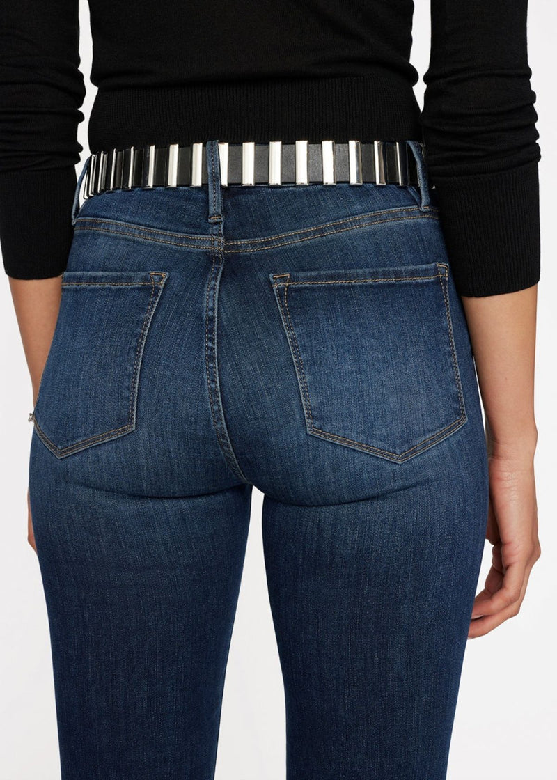 FRAME Le One Crop Mini Bootcut Jean in Hanbury