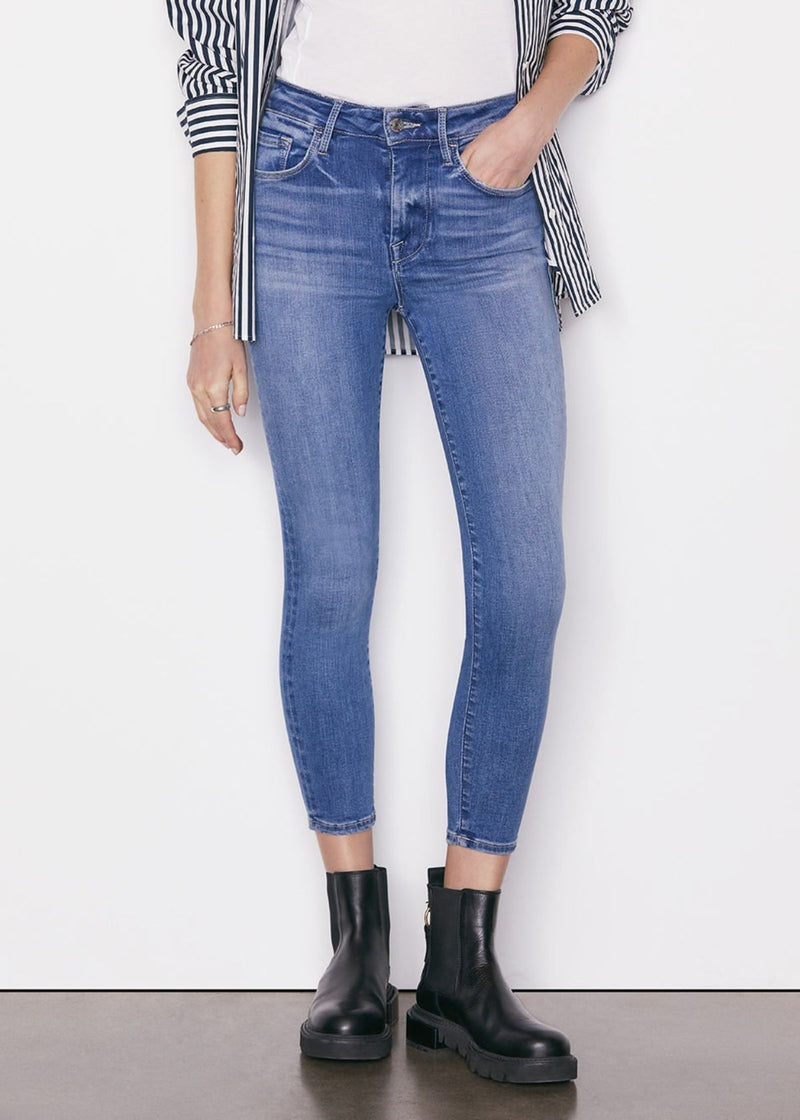 FRAME Le One Skinny Crop Jean in Sapphire