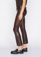 FRAME Leather Le Crop Mini Boot in Americano
