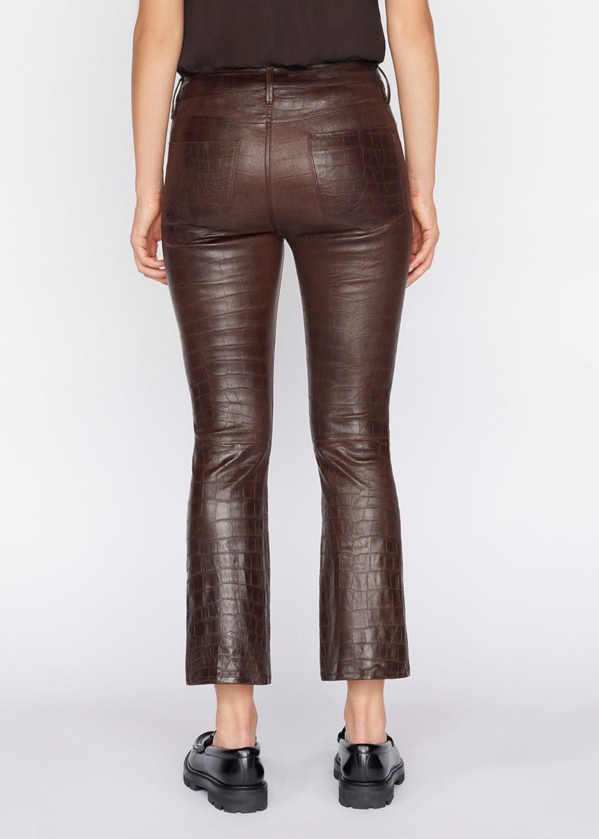 FRAME Leather Le Crop Mini Boot in Americano