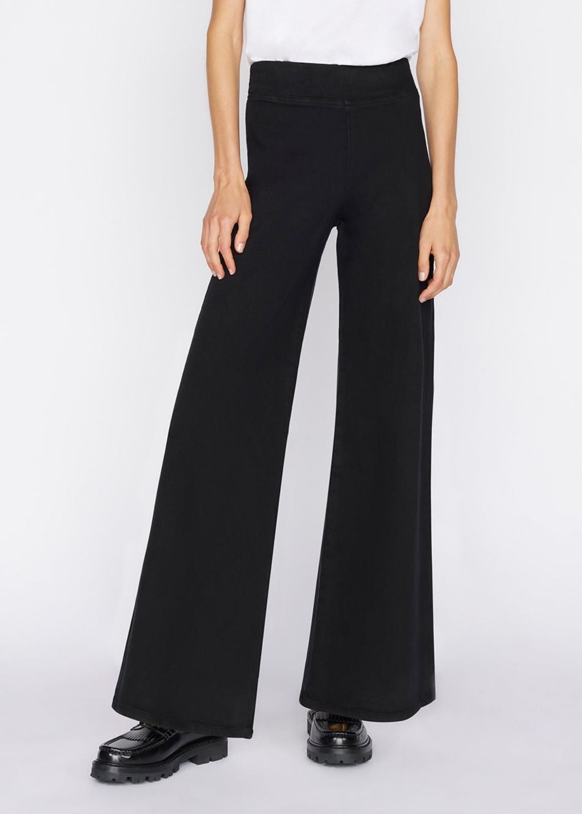 FRAME Jet Set Wide Leg - Sheen Noir – Carriage House