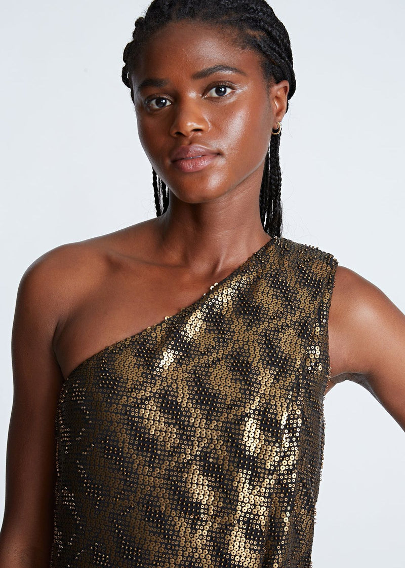HALSTON Lexa Gown in Sequin Chiffon