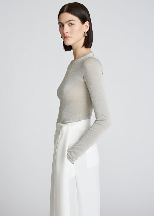 HALSTON Lucia Top in Lurex Knit