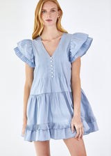 HUNTER BELL Virginia Mini Dress - Periwinkle