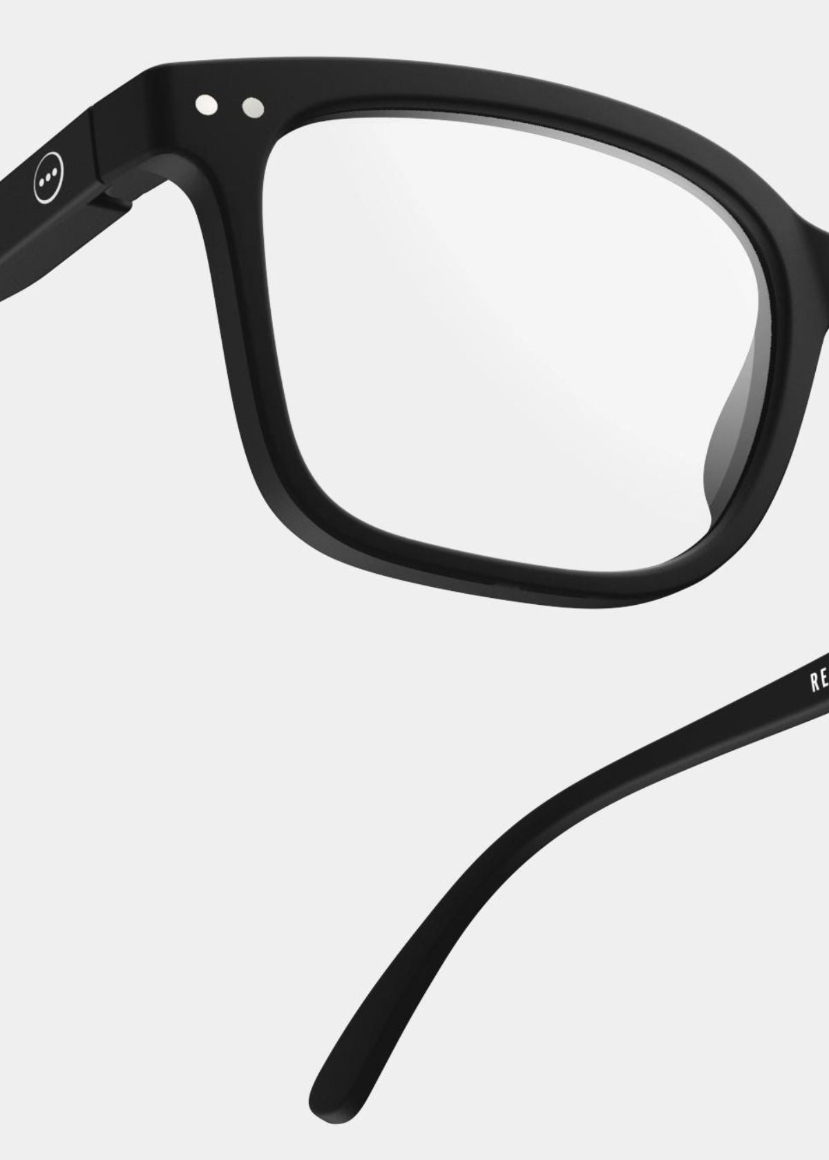 IZIPIZI Rectangular Reading Glasses #L in Black