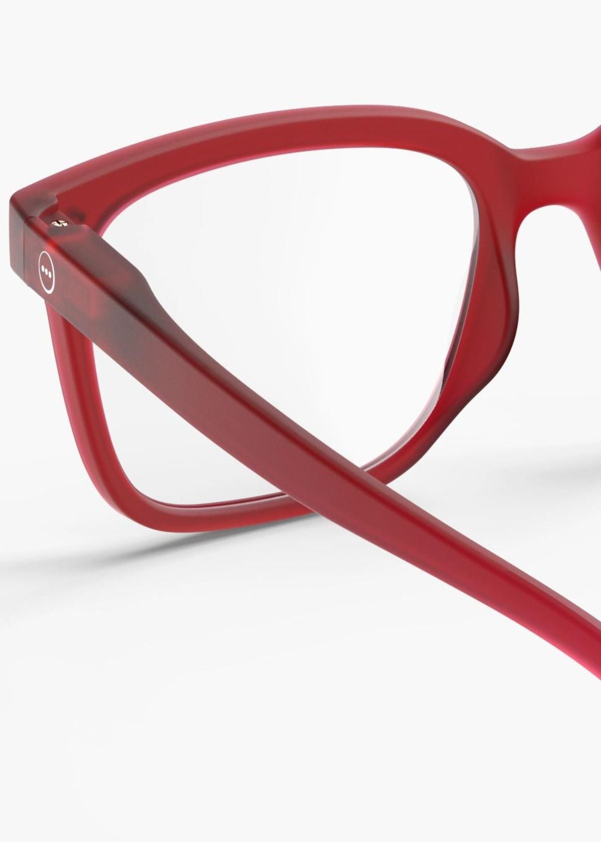 IZIPIZI Rectangular Reading Glasses #L in Red Crystal