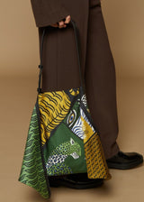 INOUI Mantra Silk Scarf Handbag - Green
