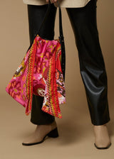 INOUI Matriochka Silk Scarf Handbag - Pink