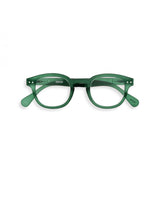 IZIPIZI Retro Square Reading Glasses in Green Crystal