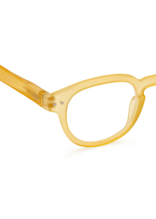 IZIPIZI Retro Square Reading Glasses in Yellow Honey