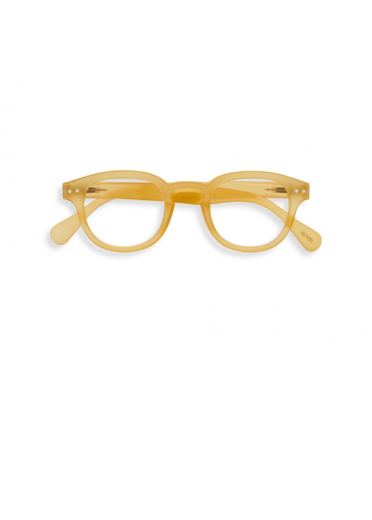 IZIPIZI Retro Square Reading Glasses #C in Yellow Honey