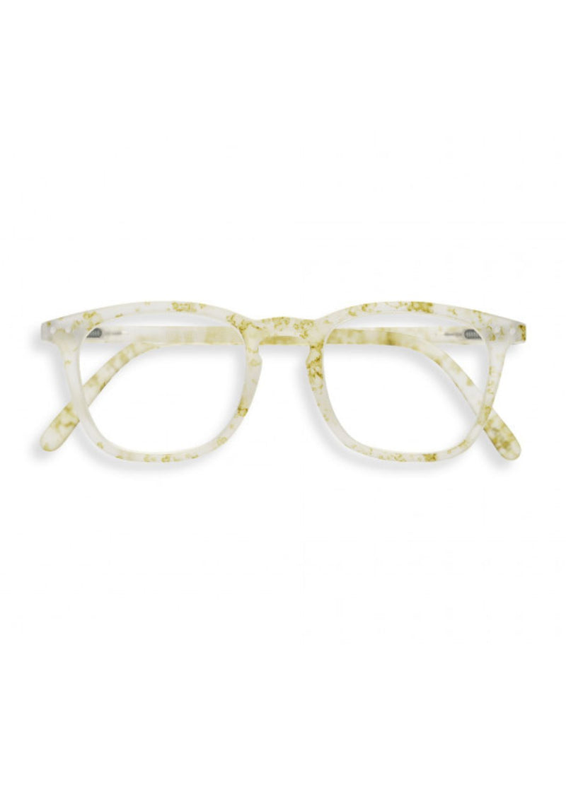 IZIPIZI Trapeze Shaped Reading Glasses in Oily White