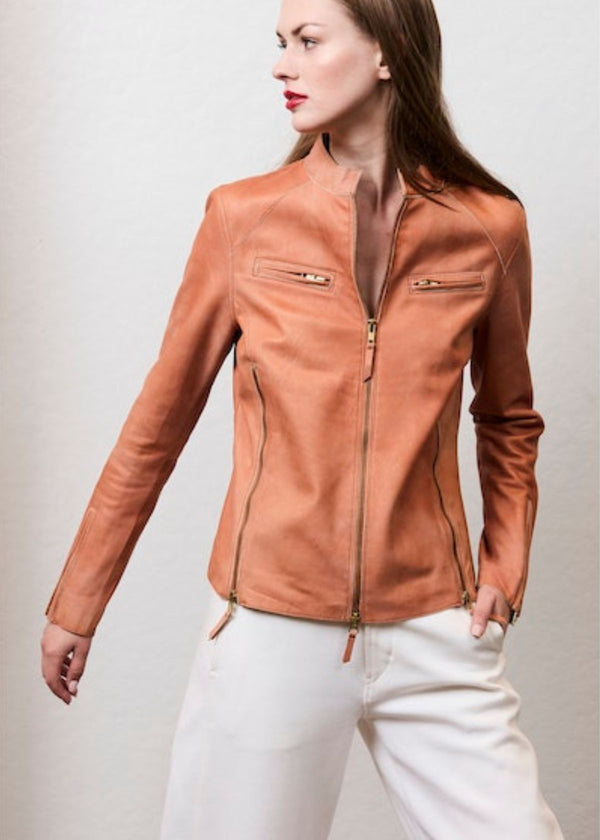 JAKETT Quinn Novelty Leather Jacket - Copper