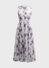JASON WU COLLECTION Dahlia Print Pleated Midi Dress