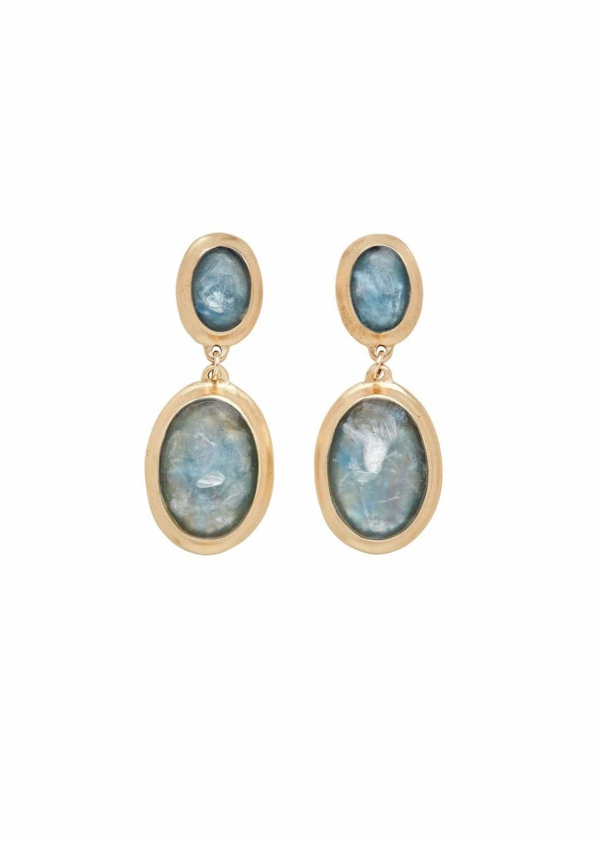 JULIE COHN Sea Resin Oval Bronze Drop Earring