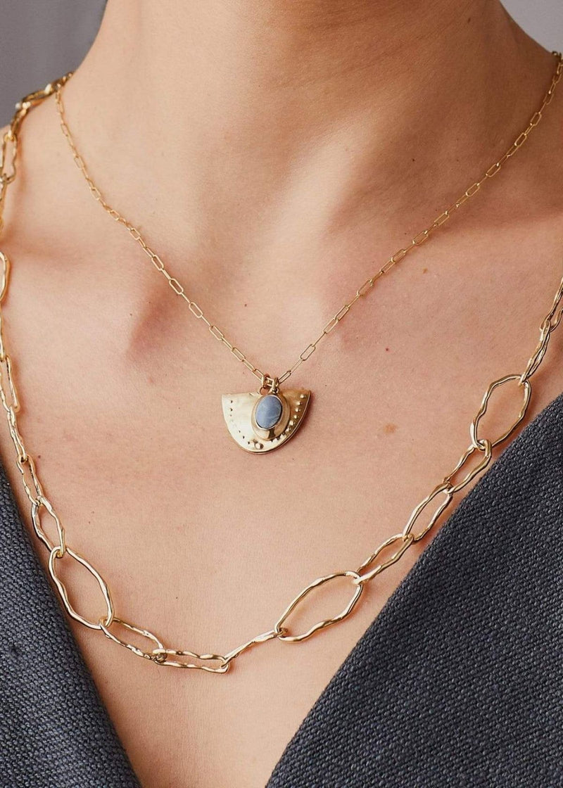 JULIE COHN DESIGN Mevia Bronze Pendant with Clay Charm Necklace