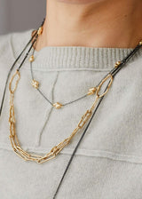 JULIE COHN DESIGN Preza Bronze and Sterling Double Chain Necklace