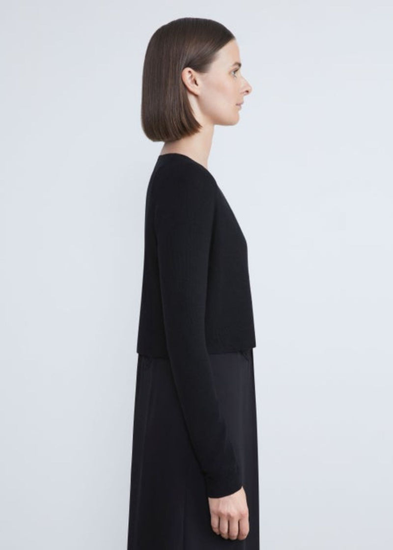 LAFAYETTE 148 Responsible Fine Gauge Merino Open Front Cropped Cardigan