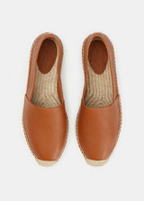 LAFAYETTE 148 Copper Leather Slip-On Espadrille