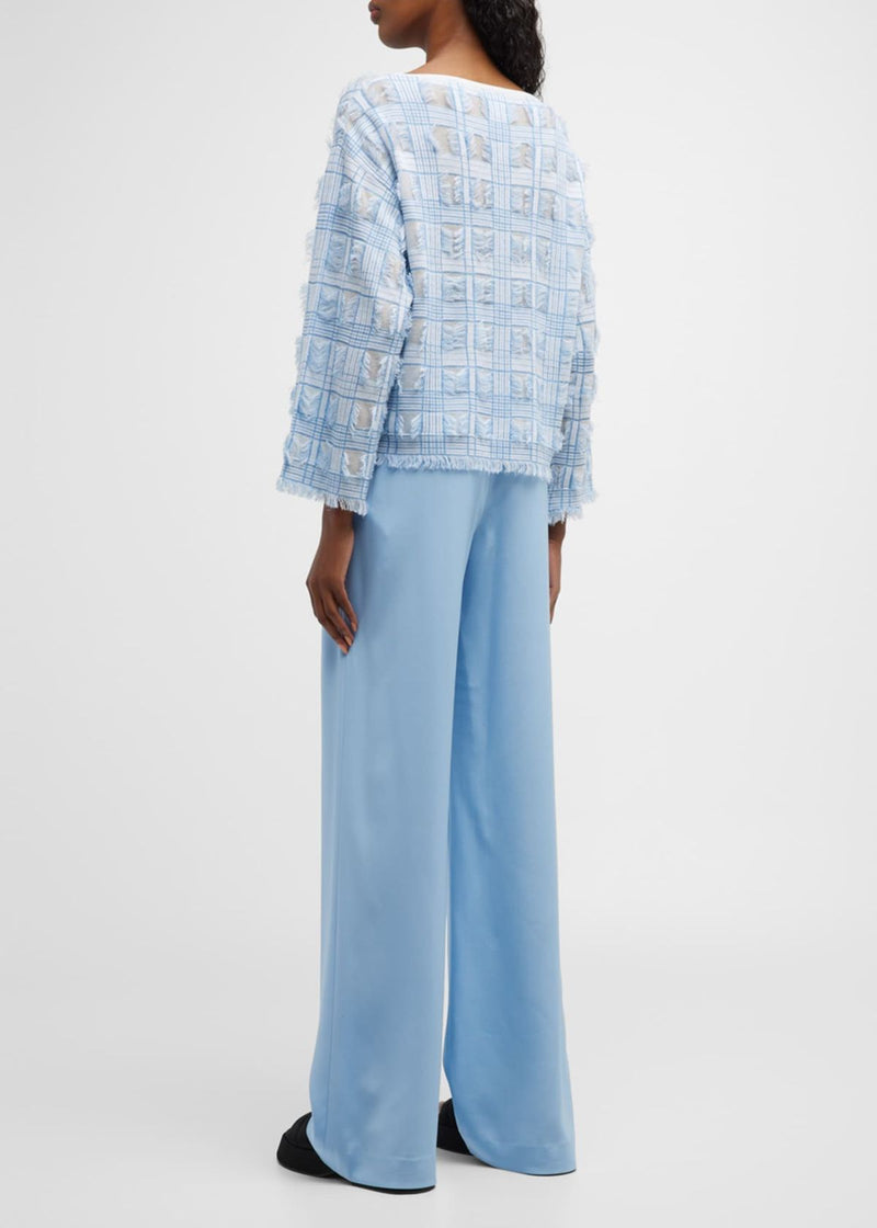 LAFAYETTE 148 Dalton Wide Leg Pant - Cool Blue