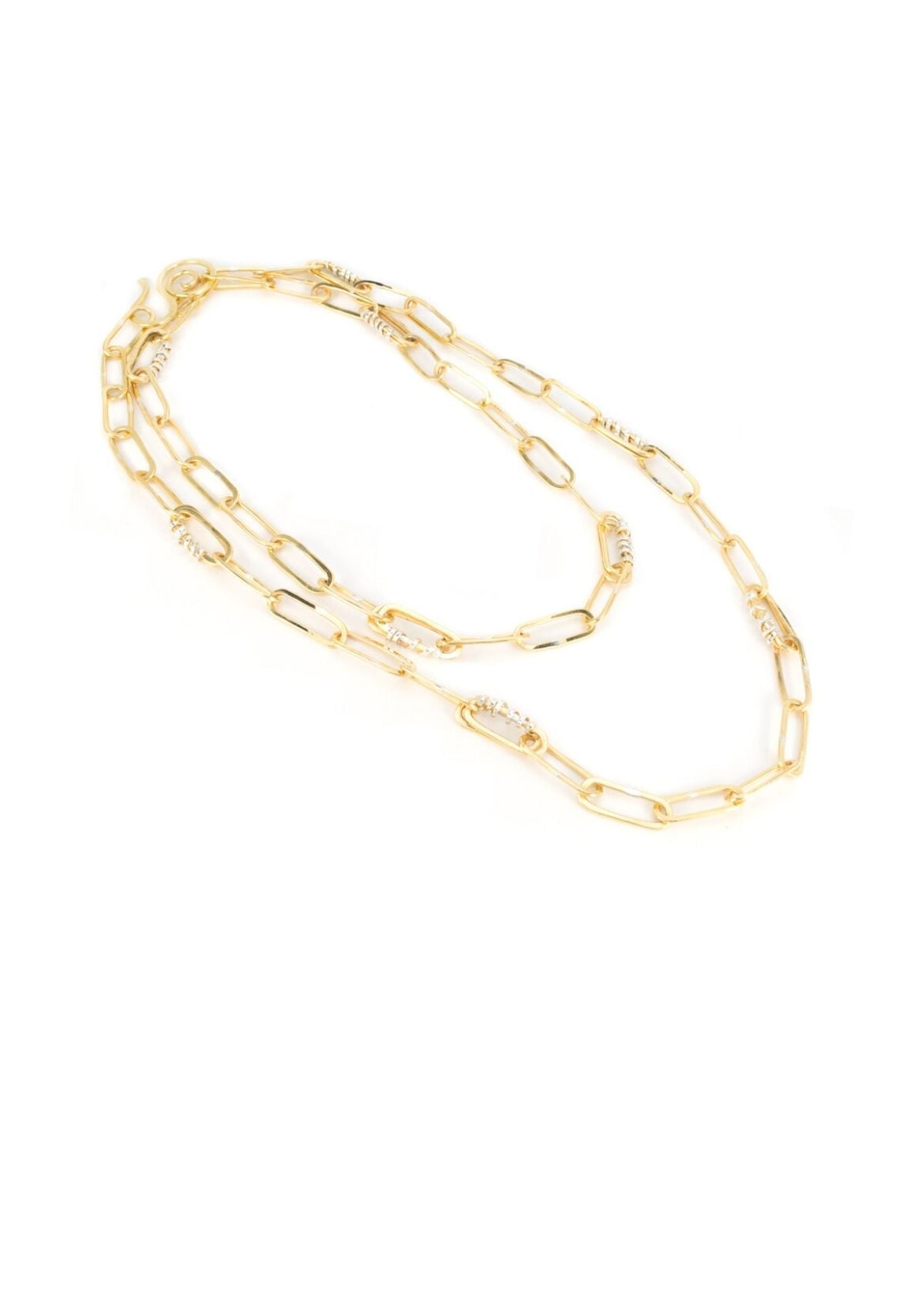 MARGARET ELLIS Bamboo Double Chain Necklace