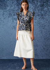 MARIE OLIVER Staten Skirt - Cool White