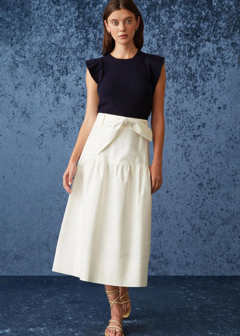 MARIE OLIVER Staten Skirt - Cool White