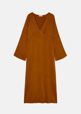 MOMONI Mina Silk Dress - Bruciato
