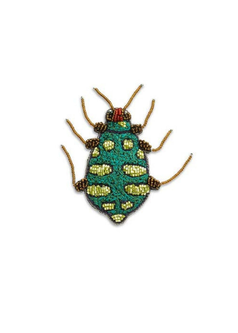 NARRATIVES Green and Gold Big Beetle Brooch
