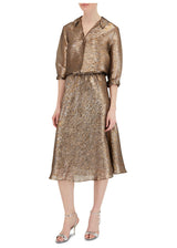 PETER COHEN Bronze Metallic Curt Skirt