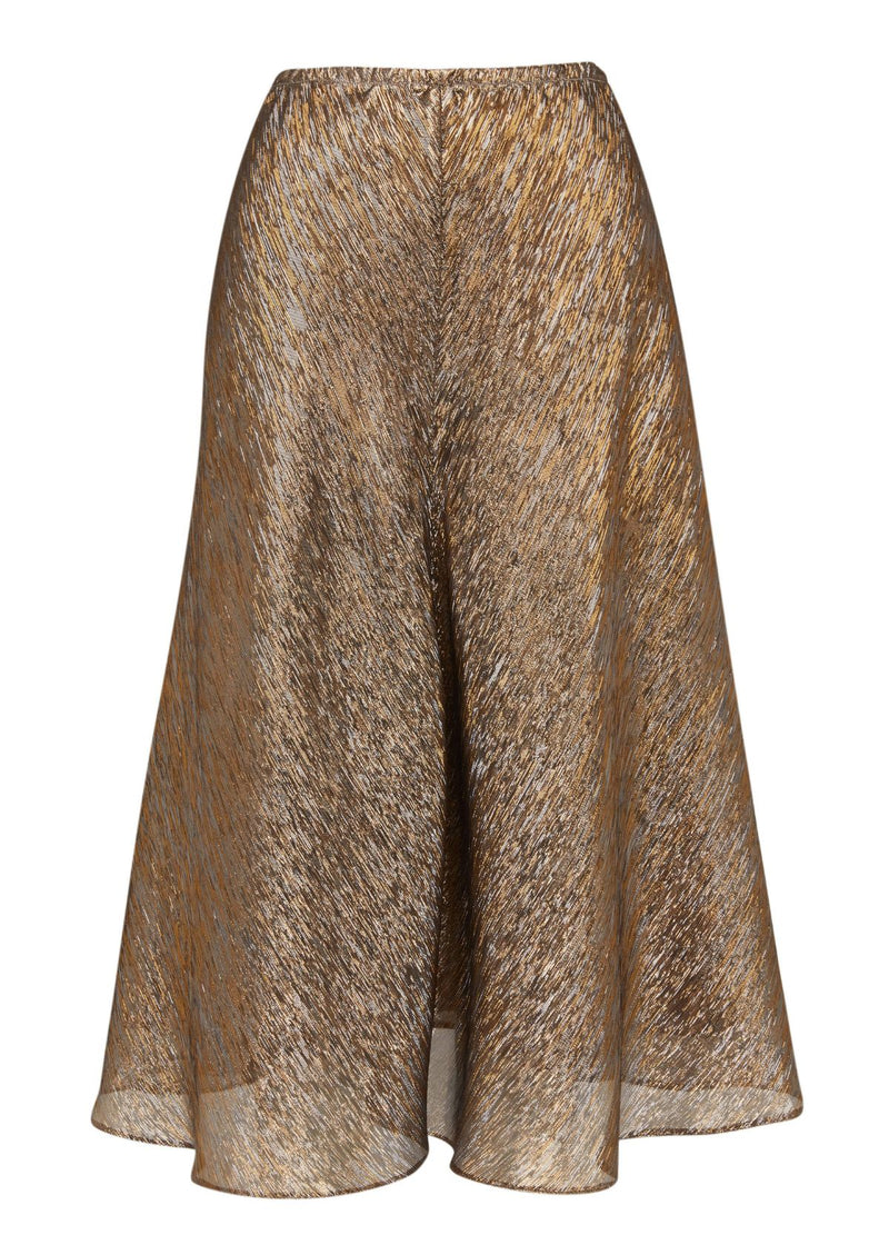 PETER COHEN Bronze Metallic Curt Skirt
