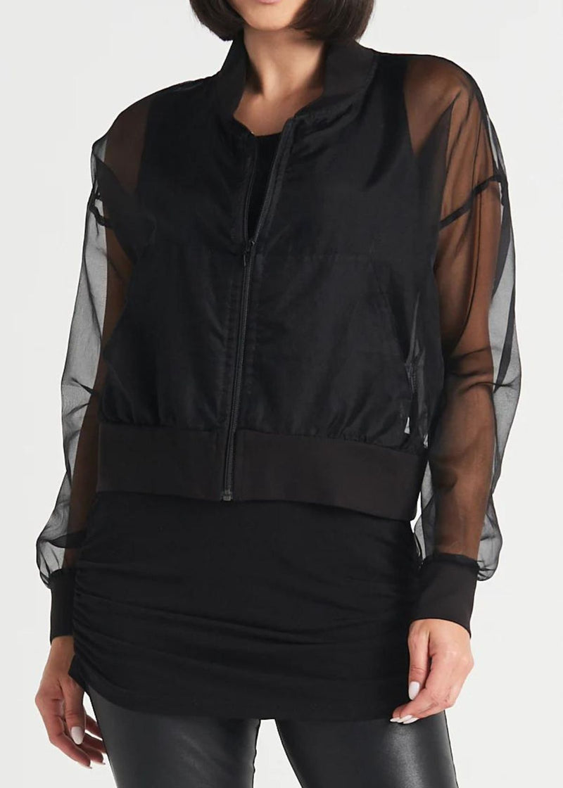 PLANET Baseball Jacket - Black Organza
