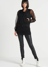 PLANET Baseball Jacket - Black Organza