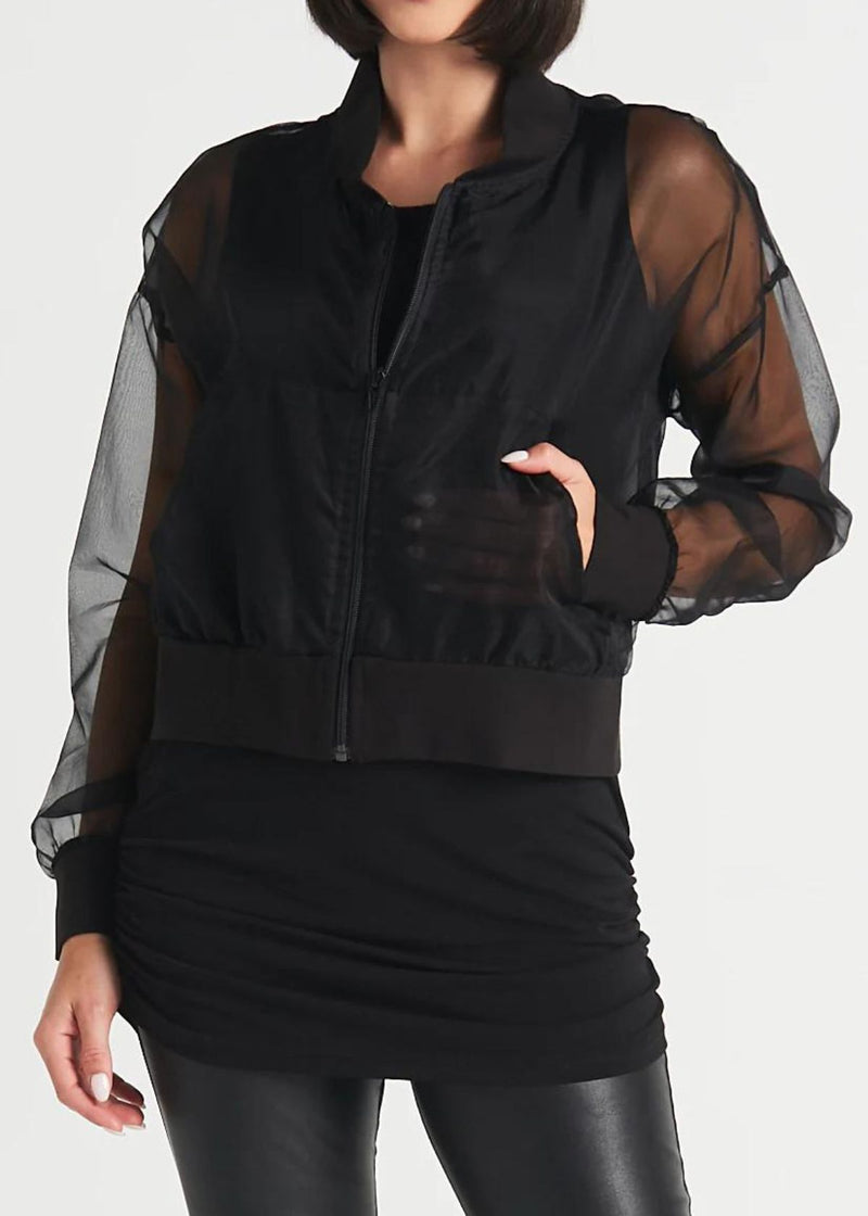 PLANET Baseball Jacket - Black Organza
