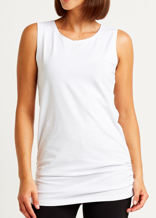 PLANET Ruched Tank - White