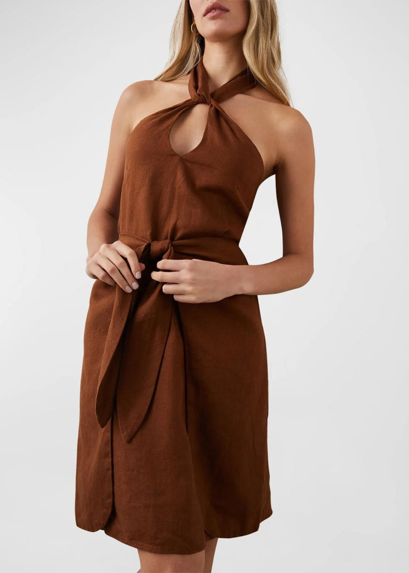 RAILS Tanya Halter Dress - Cacao