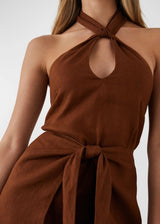RAILS Tanya Halter Dress - Cacao