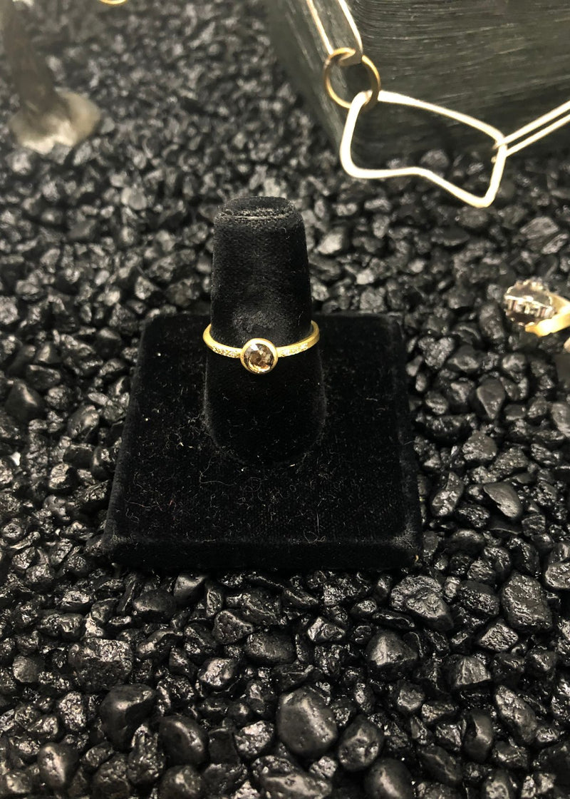 SARAH MCGUIRE Champagne Diamond Ring in Chloe Setting