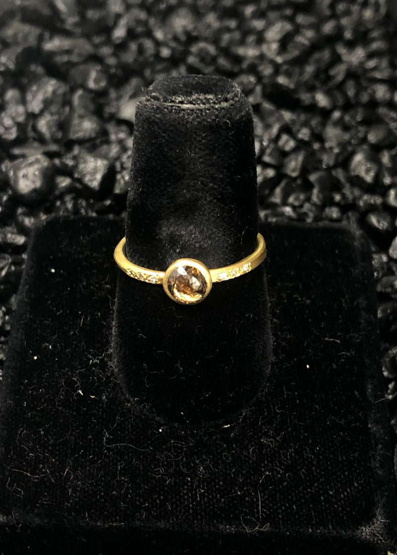 SARAH MCGUIRE Champagne Diamond Ring in Chloe Setting