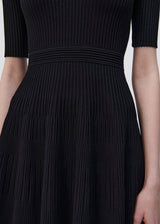 SIMKHAI Patricia Knit Polo Mini Dress - Black