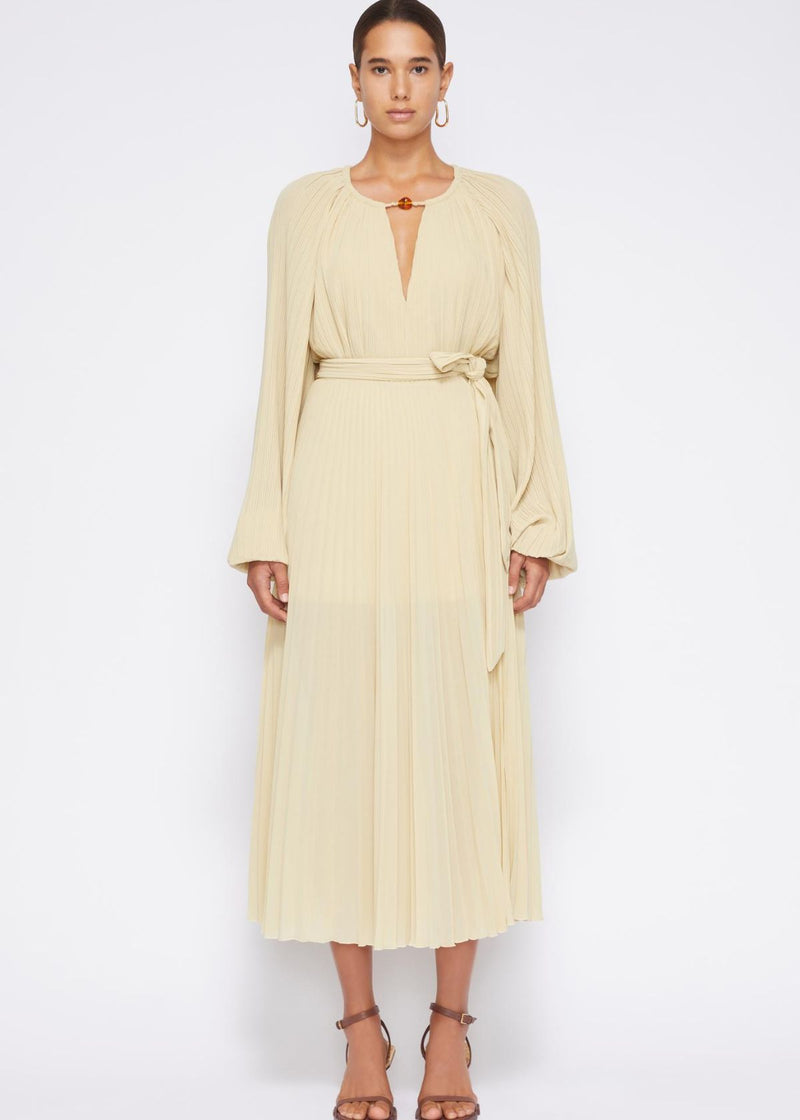 SIMKHAI Atiana Plisse Midi Skirt
