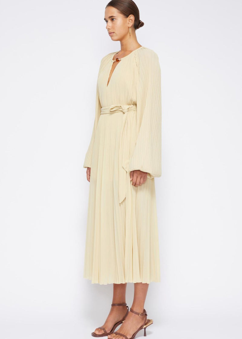 SIMKHAI Atiana Plisse Midi Skirt