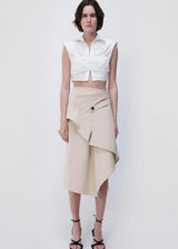 SIMKHAI Bruna Menswear Remixed Draped Skirt