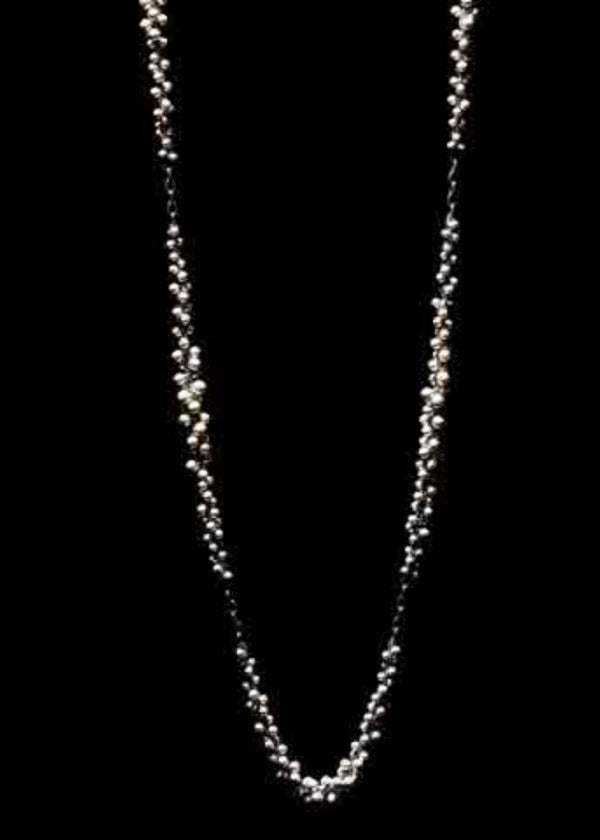 TENTHOUSANDTHINGS Sterling Silver Extra Luxe Beaded Clusters Necklace