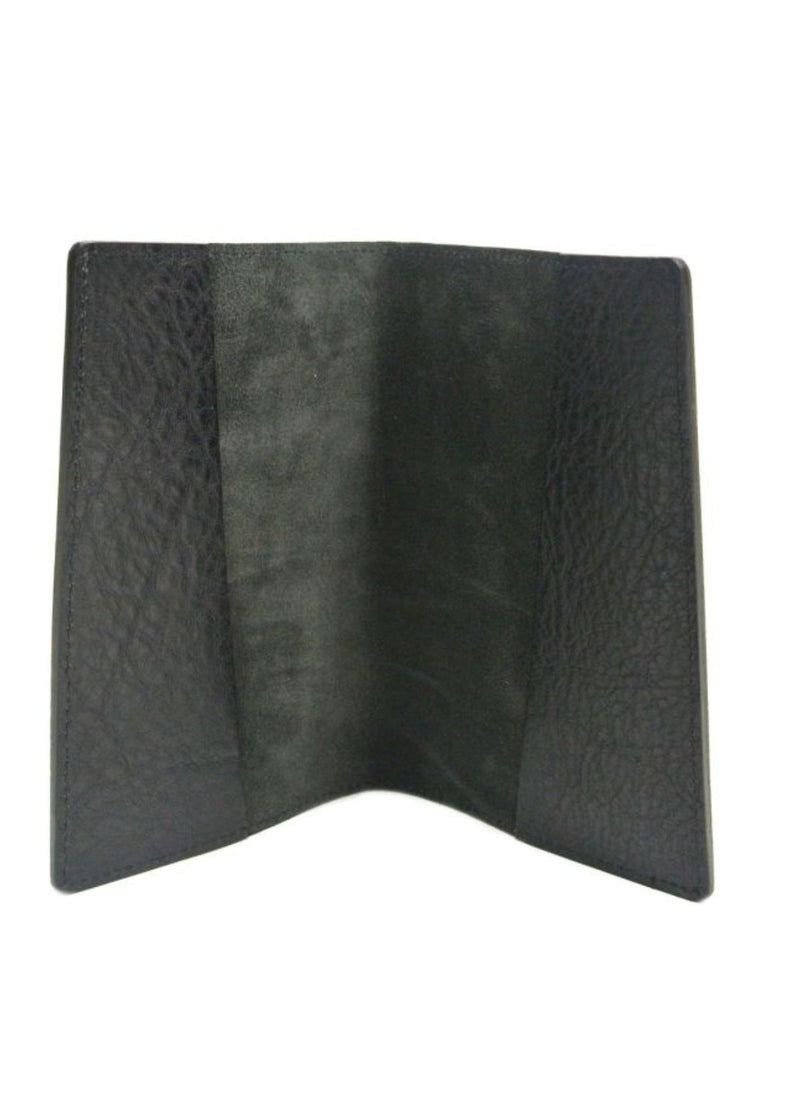 BRITISH BELT CO. Black Italian Leather Passport Cover