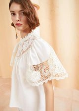 ULLA JOHNSON Sofia Pullover Top - Ivory