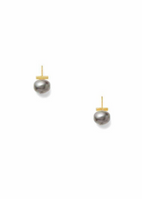Catherine Canino Slate and Gold Baby Pebble Pearl Earring